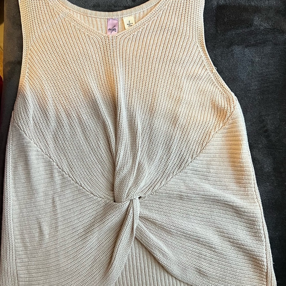 Alya Knit Wrapped Knot Tank Top